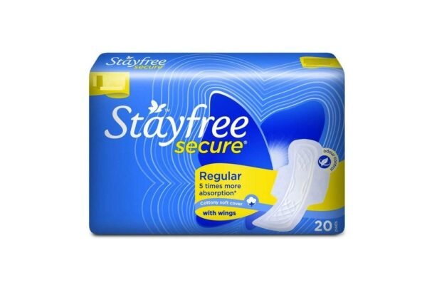 STAYFREE SECURE REGULAR 20PADS, STAYFREE, SECURE, XL, SANITARY, PAD, PADS, PERIODS, MENSTRUAL, BLEEDING, LONG, PROTECTION, GOOD, BEST, HERBICHEM.COM, 20 ,PADS, 40, 6, WINGS, WHISPER, SANITARY, NAPKIN, BEST, JOHNSON, ABSORB, WOMEN, HEALTHY, REGULAR, FLOW, PERIODS