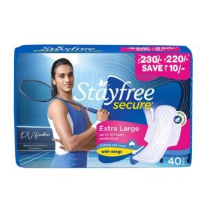 STAYFREE, SECURE, XL, SANITARY, PAD, PADS, PERIODS, MENSTRUAL, BLEEDING, LONG, PROTECTION, GOOD, BEST, HERBICHEM.COM, 20 ,PADS, 40, 6, WINGS, WHISPER, SANITARY, NAPKIN, BEST, JOHNSON, ABSORB, WOMEN, HEALTHY