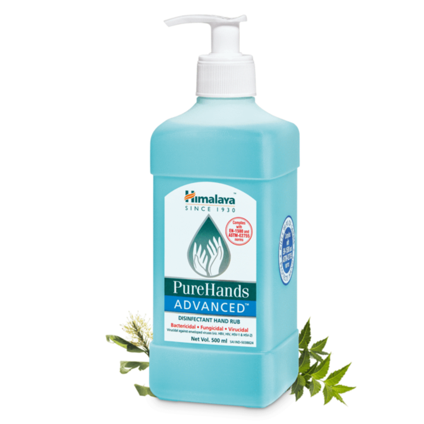 HIMALAYA PURE HAND ADVANCED SANITIZER 500ML, himaya herbal, herbal sanitizer, herbichem, herbichem.com