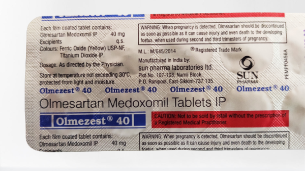 olmezest 40, olmigest 40, olmijest 40, sun pharma, good, herbichem.com, blood, pressure, high, bp, medicine