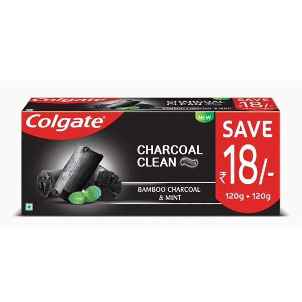 colgate charcoal clean, 240 gm charcoal colgate, charcoal toothpaste, toothpaste made from charcoal, herbichem.com