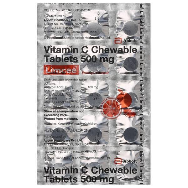 LIMCEE VITAMIN C TABLET, limcee 500 mg vitamin c tablet, vitamin c supplement, best vitamin c medicine, herbichem.com, herbichem, abott limcee , abott vitamin c tablet