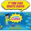 SUPER CUTE'S WONDER SHORTS L 2 DIAPER PACK, wondershorts diaper for boys, stylish diaper for kids, super cutes diaper india, herbichem.com